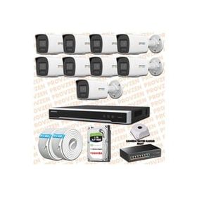 Provzen Hikvision 9 IP Kameralı Colorvu Hibrit Güvenlik Kamerası