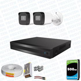 Provzen Hikvision RV 2 Kamera 500GB HDD Güvenlik Kamerası