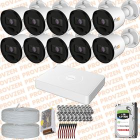 Provzen RV Hikvision 10 Kamera 20 m Gece Görüş Güvenlik Kamerası