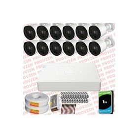 Provzen RV Hikvision 12 Kamera 20 m Gece Görüş Güvenlik Kamerası