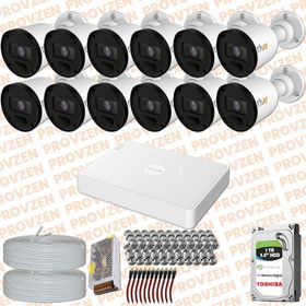 Provzen RV Hikvision 12 Kamera 20 m Gece Görüş Güvenlik Kamerası