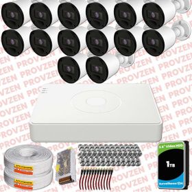 Provzen RV Hikvision 14 Kamera 20 m Gece Görüş Güvenlik Kamerası