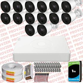 Provzen RV Hikvision 14 Kamera 20 m Gece Görüş Güvenlik Kamerası