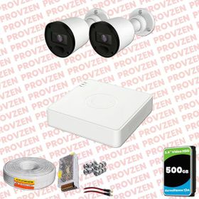 Provzen RV Hikvision 2 Kamera 20 m Gece Görüş Güvenlik Kamerası
