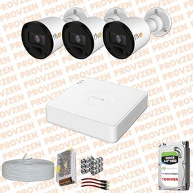 Provzen RV Hikvision 3 Kamera 20 m Gece Görüş Güvenlik Kamerası