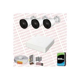 Provzen RV Hikvision 3 Kamera 20 m Gece Görüş Güvenlik Kamerası