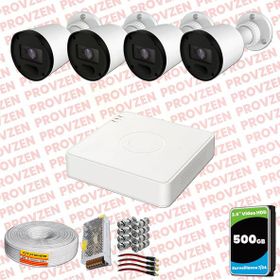 Provzen RV Hikvision 4 Kamera 20 m Gece Görüş Güvenlik Kamerası