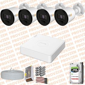 Provzen RV Hikvision 4 Kamera 20 m Gece Görüş Güvenlik Kamerası