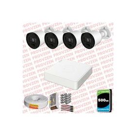 Provzen RV Hikvision 4 Kamera 20 m Gece Görüş Güvenlik Kamerası