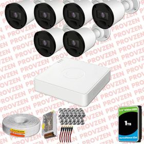 Provzen RV Hikvision 6 Kamera 20 m Gece Görüş Güvenlik Kamerası