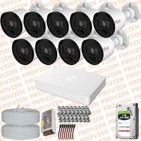 Provzen RV Hikvision 9 Kamera 20 m Gece Görüş Güvenlik Kamerası