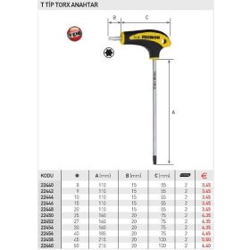 Proxxon 22448 20x110 mm T Torx Anahtar
