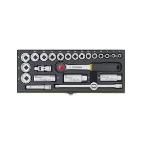 Proxxon 23110 3-8 inç 24 Parça Cırcır Kollu Lokma Takımı