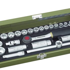 Proxxon 23110 3-8 inç 24 Parça Cırcır Kollu Lokma Takımı