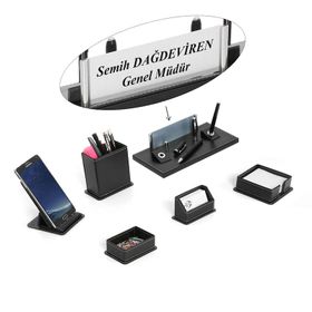 Prozenis PR806 Masa Üstü İsimlik Kalemlik Seti 6 Parça