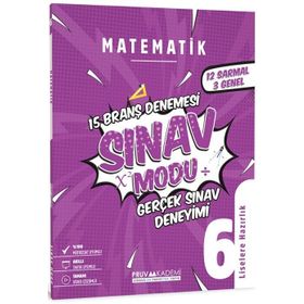 Pruva Akademi 6.Sınıf Matematik Sınav Modu 15 Deneme