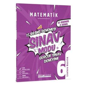 Pruva Akademi 6.Sınıf Matematik Sınav Modu 15 Deneme