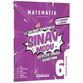 Pruva Akademi 6.Sınıf Matematik Sınav Modu 15 Deneme