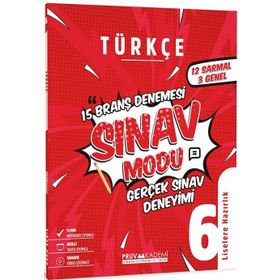 Pruva Akademi 6.Sınıf Türkçe Sınav Modu 15 Deneme