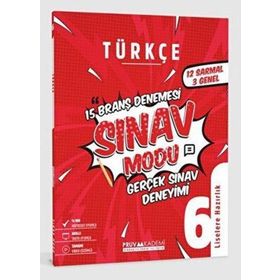 Pruva Akademi 6.Sınıf Türkçe Sınav Modu 15 Deneme