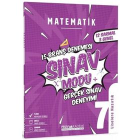 Pruva Akademi 7.Sınıf Matematik Sınav Modu 15 Deneme