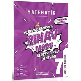 Pruva Akademi 7.Sınıf Matematik Sınav Modu 15 Deneme