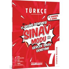 Pruva Akademi 7.Sınıf Türkçe Sınav Modu 15 Deneme