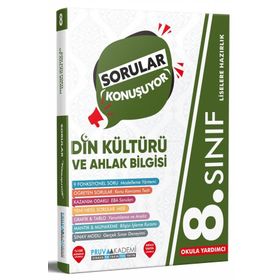 Pruva Akademi 8.Sınıf LGS Din Kültürü ve Ahlak Bilgisi Sorular Konuşuyor Soru Bankası
