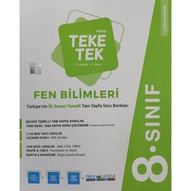 Pruva Akademi 8.Sınıf LGS Fen Bilimleri Teke Tek Soru Bankası
