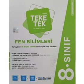 Pruva Akademi 8.Sınıf LGS Fen Bilimleri Teke Tek Soru Bankası