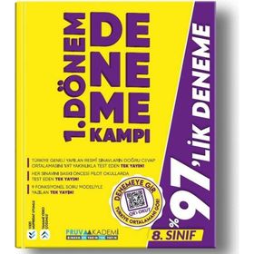 Pruva Akademi Yayınları - 8. Sınıf 1. Dönem Deneme Kampı