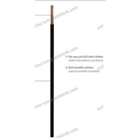 Prysmian 1.5 mm H07V-U NYA Kahve Pvc Enerji Kablosu