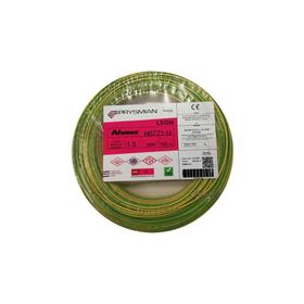 Prysmian H07Z1-U 1,5 mm Sarı Yeşil Nya Tek Telli Yanmaz Halojen Free Topraklama Kablo