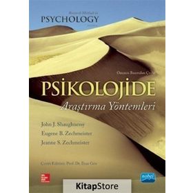 Psikolojide Araştırma Yöntemleri Eugene B. Zechmeister Nobel Yayın Dağıtım
