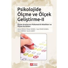 Psikolojide Ölçme ve Ölçek Geliştirme 2 Kollektif Pegem Akademi Yayıncılık