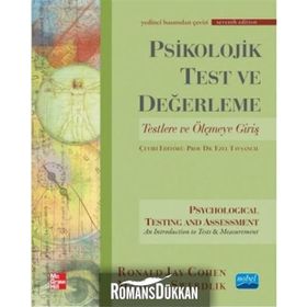 Psikolojik Test ve Değerleme - Ronald Jay Cohen Mark E. Swerdlik