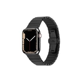 PSR aksesuar Watch 7 45 mm Uyumlu KRD-79 Siyah Metal Strap Kayış Kordon