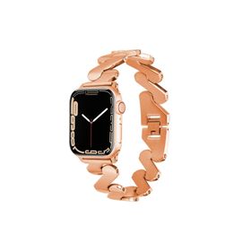 PSR aksesuar Watch 7 45 mm Uyumlu KRD-80 Rose Gold Metal Strap Kayış Kordon
