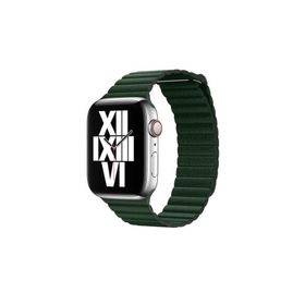 PSR aksesuar Watch Ultra 49 mm Uyumlu KRD-09 Koyu Yeşil Deri Lop Strap Kayış Kordon