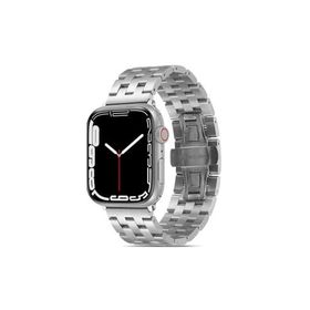 PSR aksesuar Watch Ultra 49 mm Uyumlu KRD-20 Gümüş Metal Strap Kayış Kordon