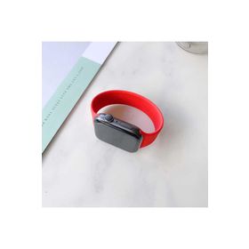 PSR aksesuar Watch Ultra 49 mm Uyumlu KRD-31 Kırmızı Solo Loop Large Strap Kayış Kordon