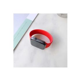 PSR aksesuar Watch Ultra 49 mm Uyumlu KRD-31 Kırmızı Solo Loop Large Strap Kayış Kordon