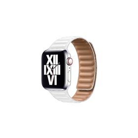 PSR aksesuar Watch Ultra 49 mm Uyumlu KRD-34 Beyaz Deri Strap Kayış Kordon