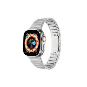 PSR aksesuar Watch Ultra 49 mm Uyumlu KRD-35 Gri Metal Strap Kayış Kordon
