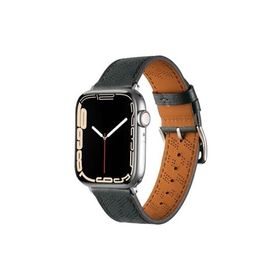 PSR aksesuar Watch Ultra 49 mm Uyumlu KRD-76 Koyu Yeşil PU Deri Strap Kayış Kordon