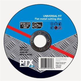PTX 125 mm Düz Metal Kesme Diski
