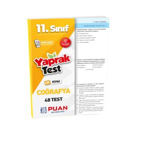 Puan Yayınları 11.Sınıf Coğrafya Yaprak Test