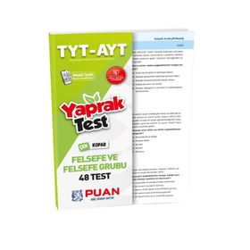 Puan Yayınları 2021 TYT AYT Felsefe ve Felsefe Grubu Yaprak Test