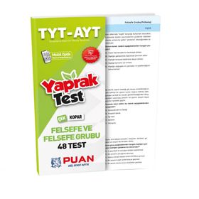 Puan Yayınları 2021 TYT AYT Felsefe ve Felsefe Grubu Yaprak Test