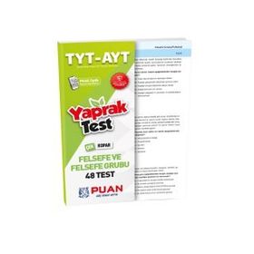 Puan Yayınları 2021 TYT AYT Felsefe ve Felsefe Grubu Yaprak Test